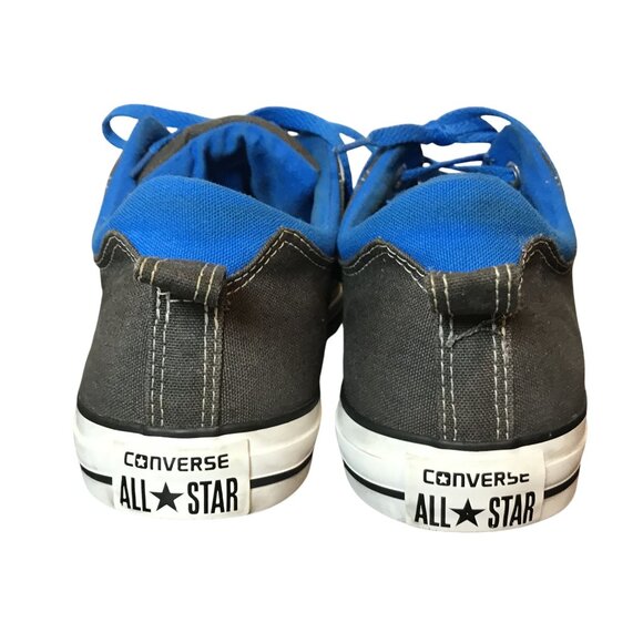 Converse Chuck Taylor All Star Low-Top Sneakers Mens Size 11 Gray & Blue Canvas - Picture 4 of 9